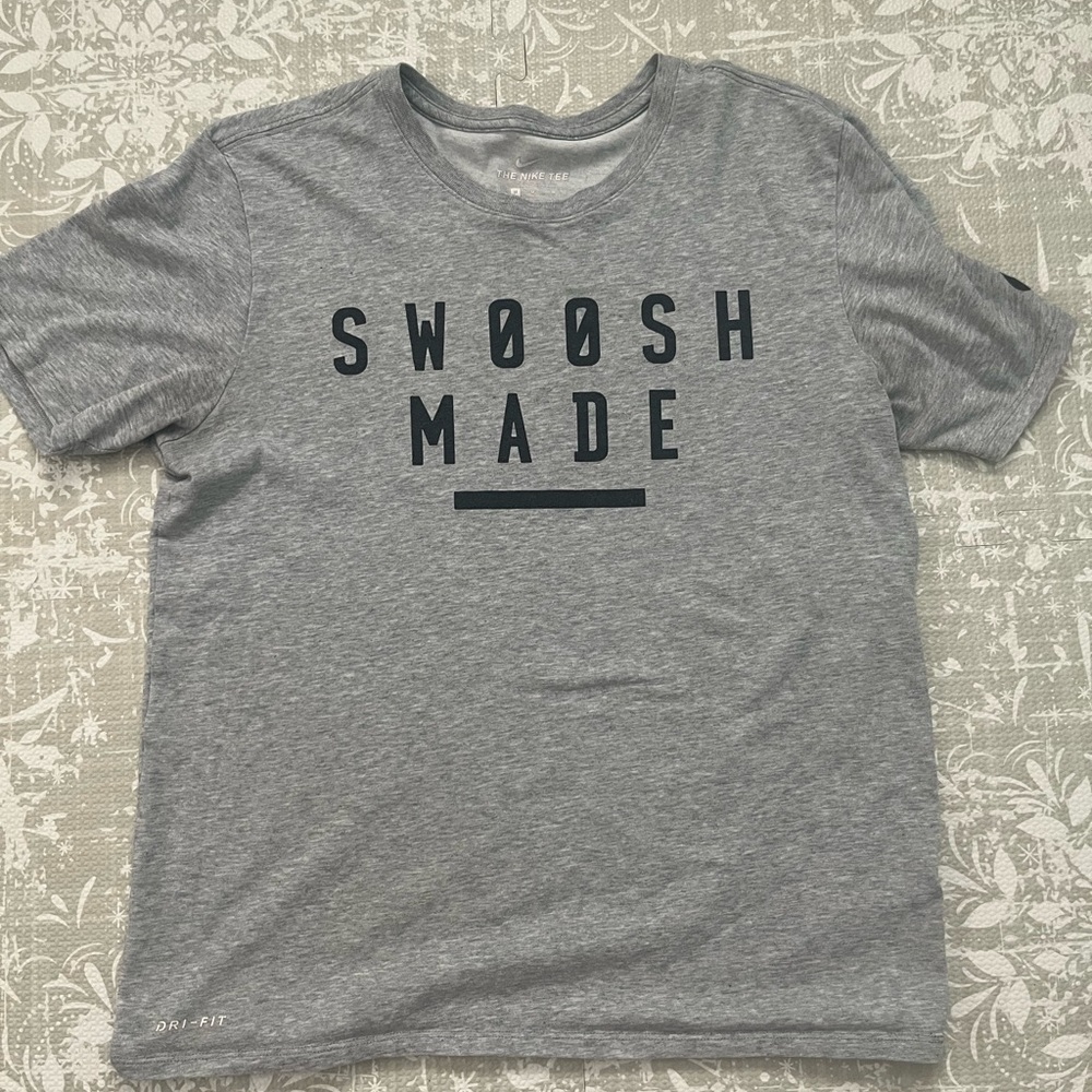 Nike Gray "Swoosh Made" Short Sleeve Tee
